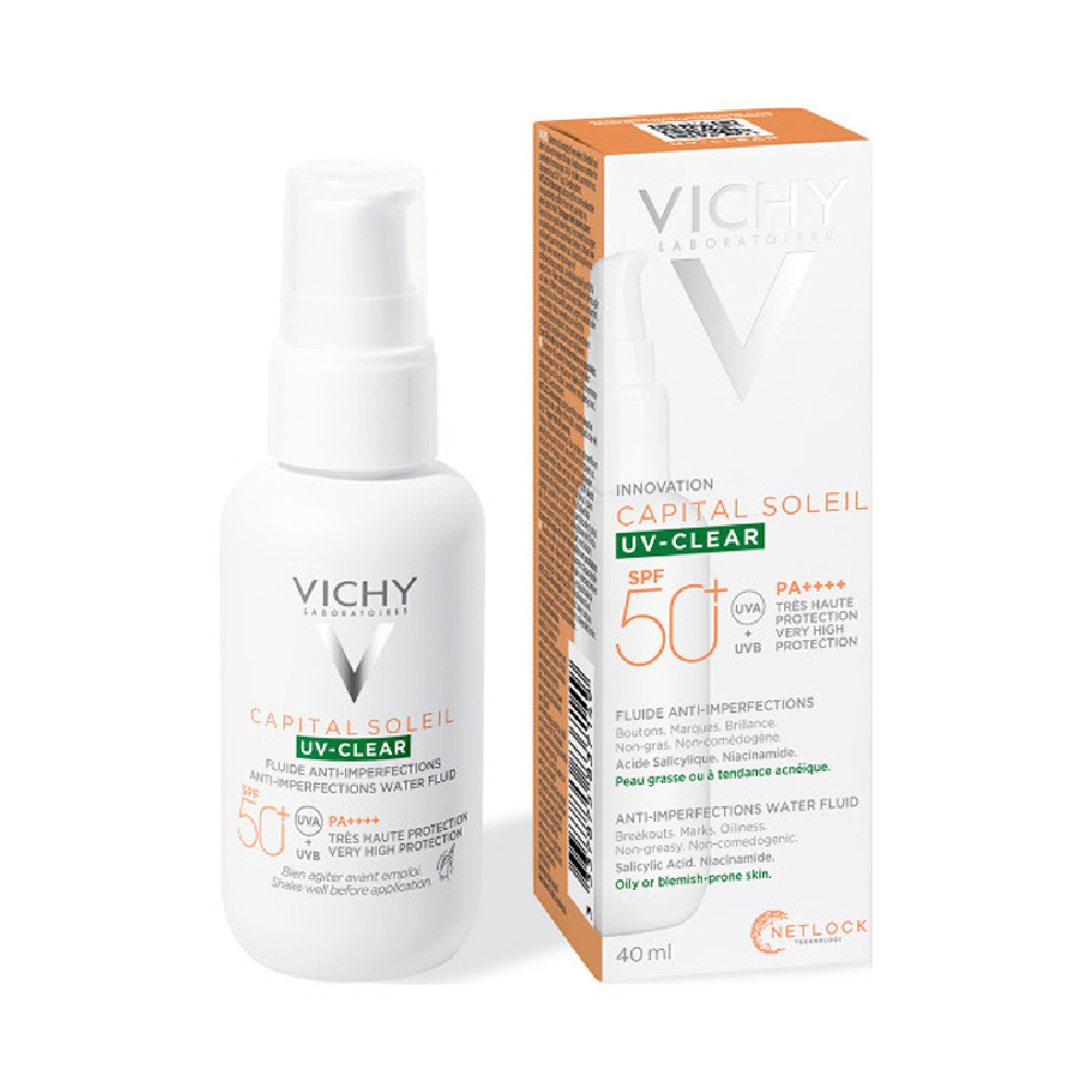 VICHY - CAPITAL SOLEIL UV-CLEAR Water Fluid Anti-Imperfections SPF50+ - 40ml